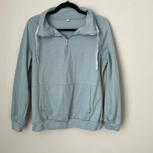 Robins Egg Blue 1/4 Zip Size Medium
